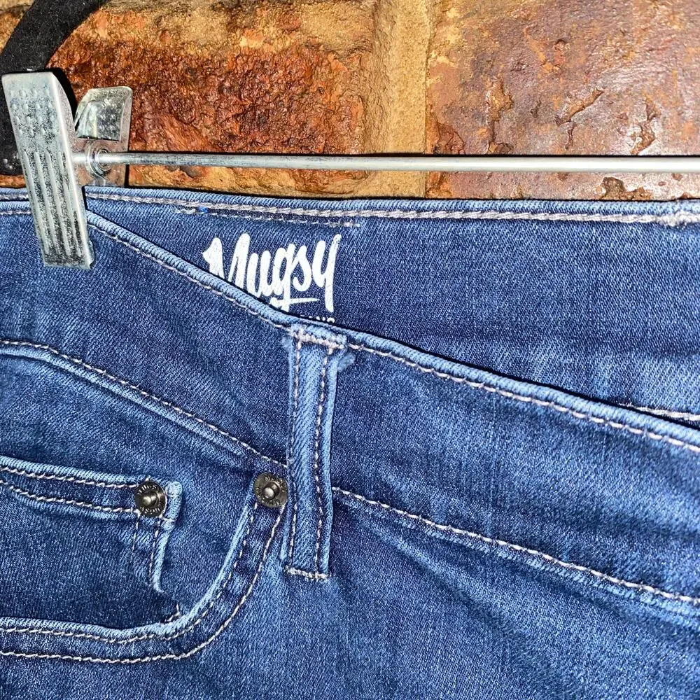 Mugsy Indigo Medium Wash Blue Denim Kinzies Classic Fit Jeans Men's Size 36x30